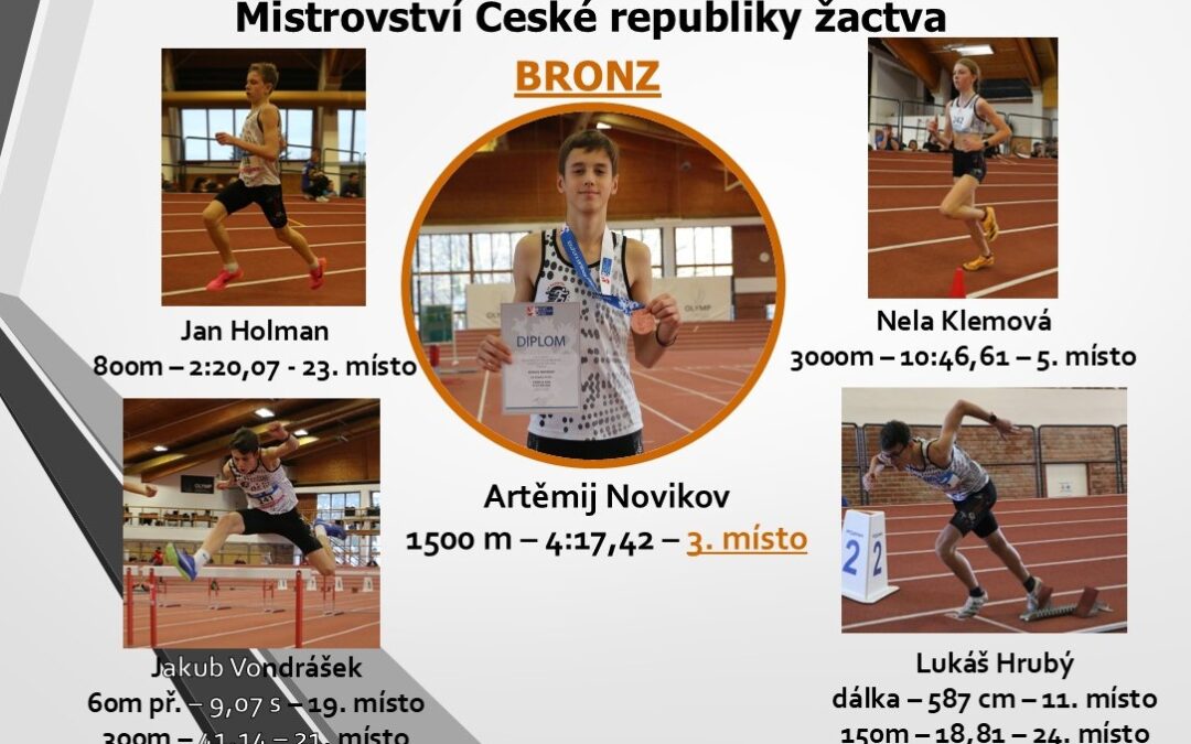Bronz z MČR žactva díky Artěmiju Novikovovi